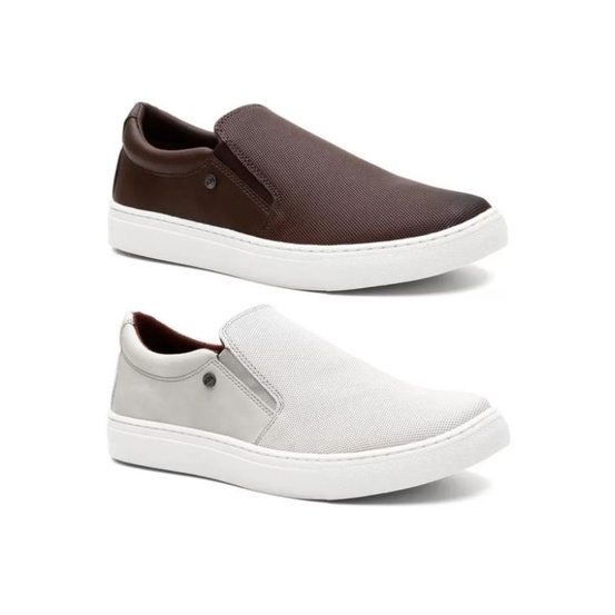 Kit 2 Pares Sapatenis Slip-on Casual Iate Connect Way