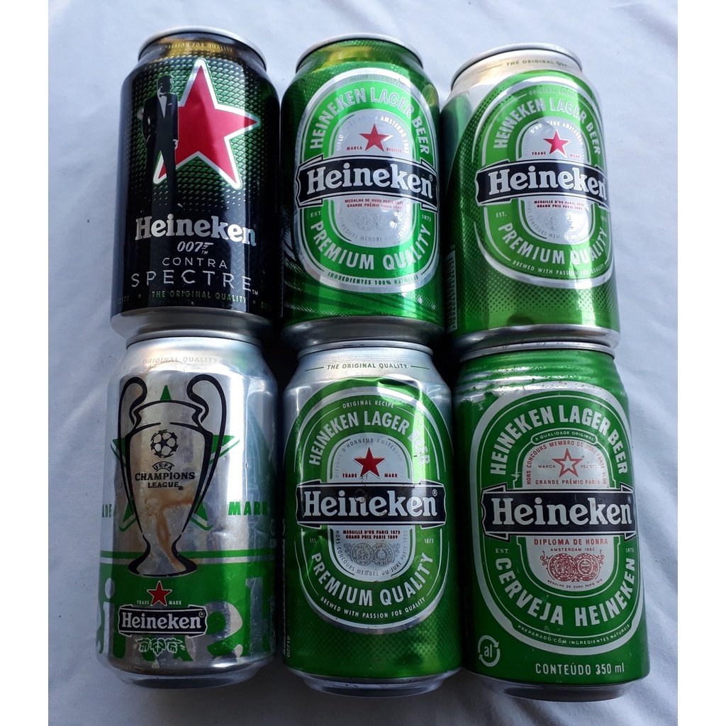 Lata Antiga Cerveja Heineken Ml Vazia Xi Shopee Brasil