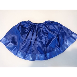 Fantasia infantil saia de cetim azul veste do tamanho 1 ao 3