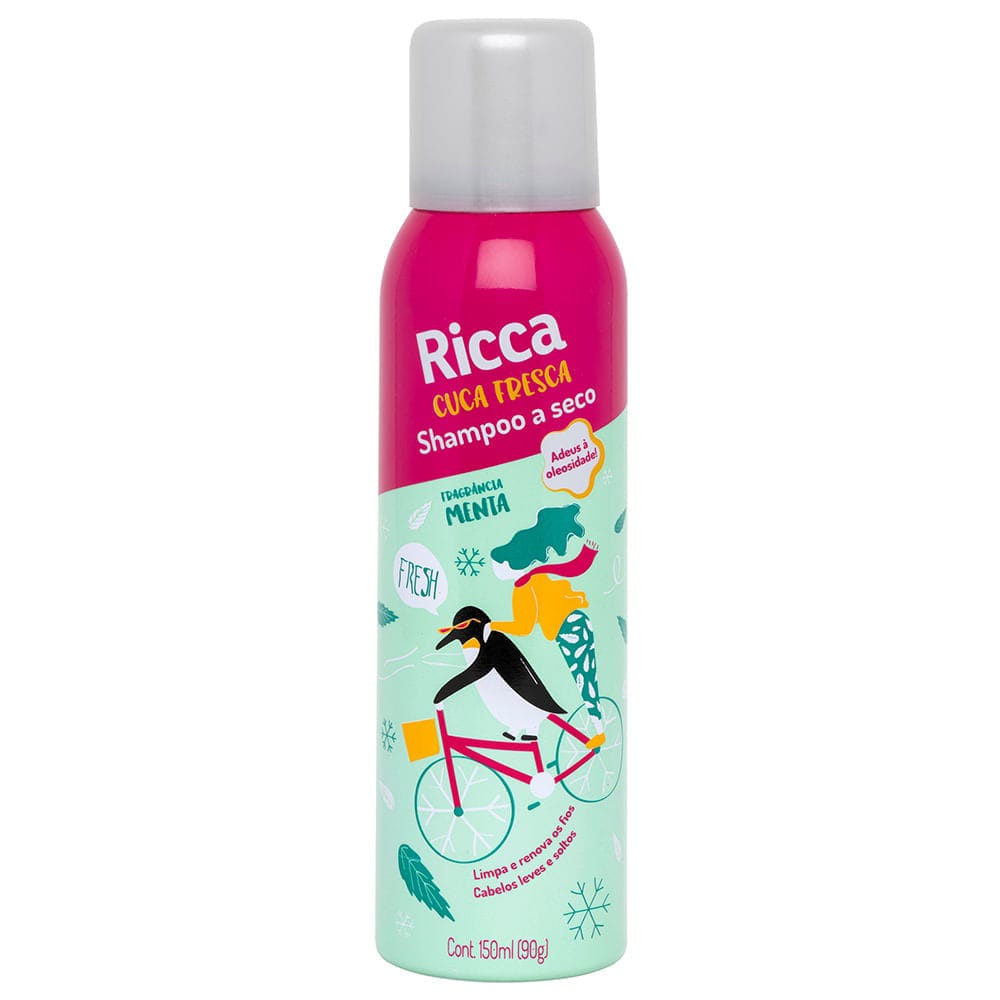 Shampoo a Seco Menta 150ml Ricca Shopee Brasil