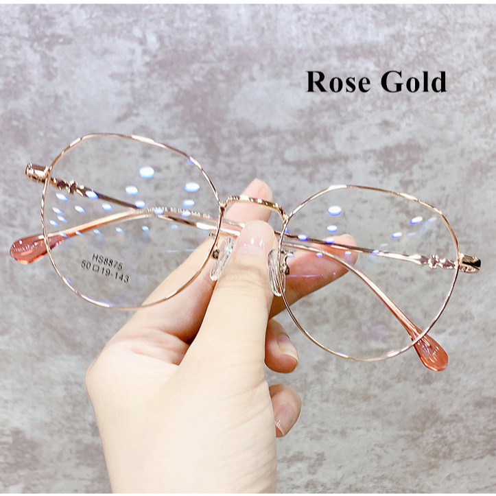 Óculos Coreanos Anti-Radiação Com Armação Metálica Redonda Mulher/men ...