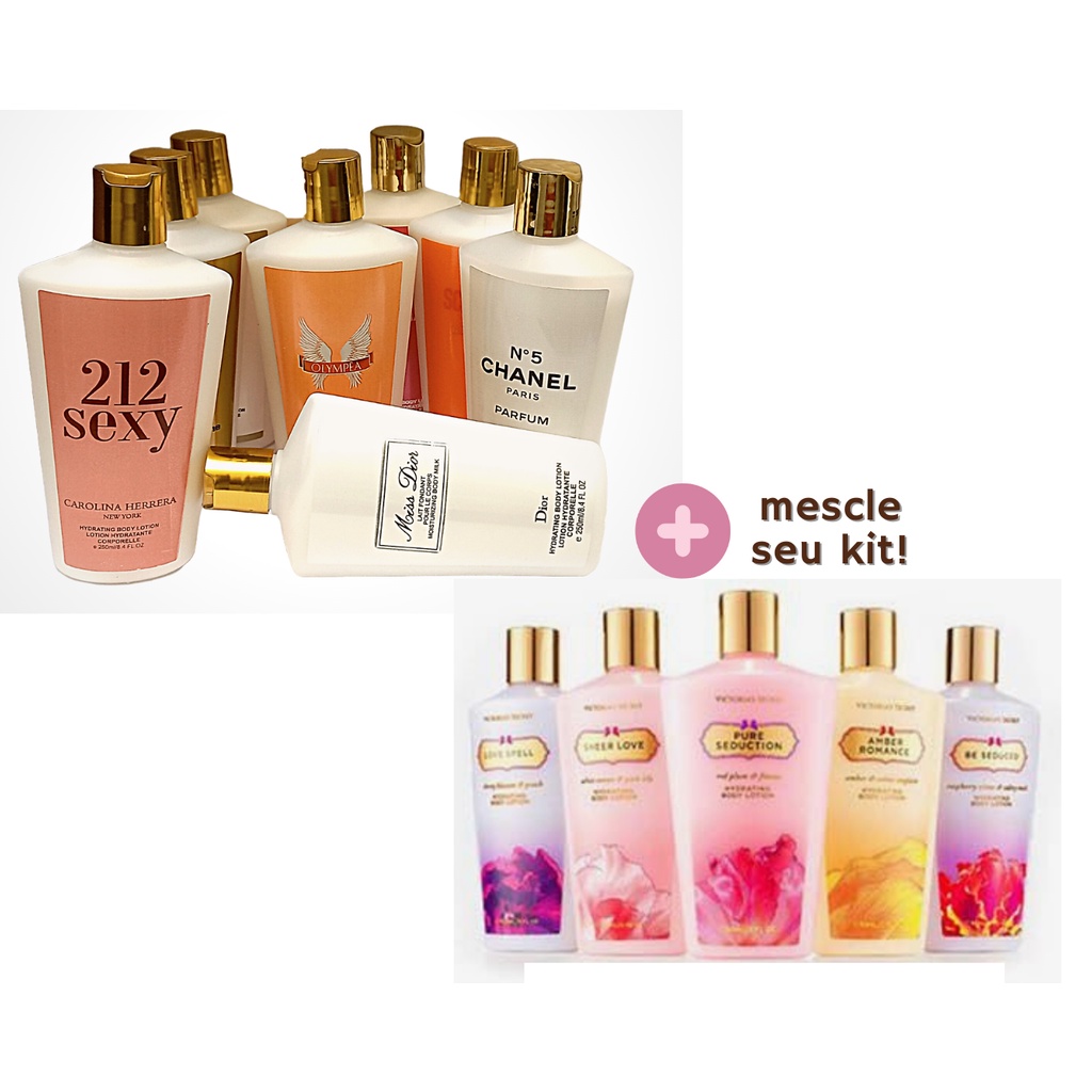 kit 6 cremes Hidratante Corporal Victoria s Secret 250ml