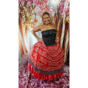 Roupa Pomba Gira Vermelha E Preta Umbanda E Candomblé 2