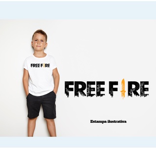 Camiseta Free Fire Aniversário Nome e Idade personalizada