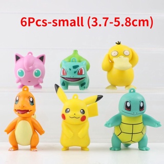 6 Figuras Pikachu Decoração Do Carro Brinquedos Pokemon - Desconto no Preço