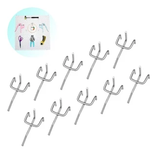 10 Ganchos Metal Para Pegboard Expositor Painel Organizador