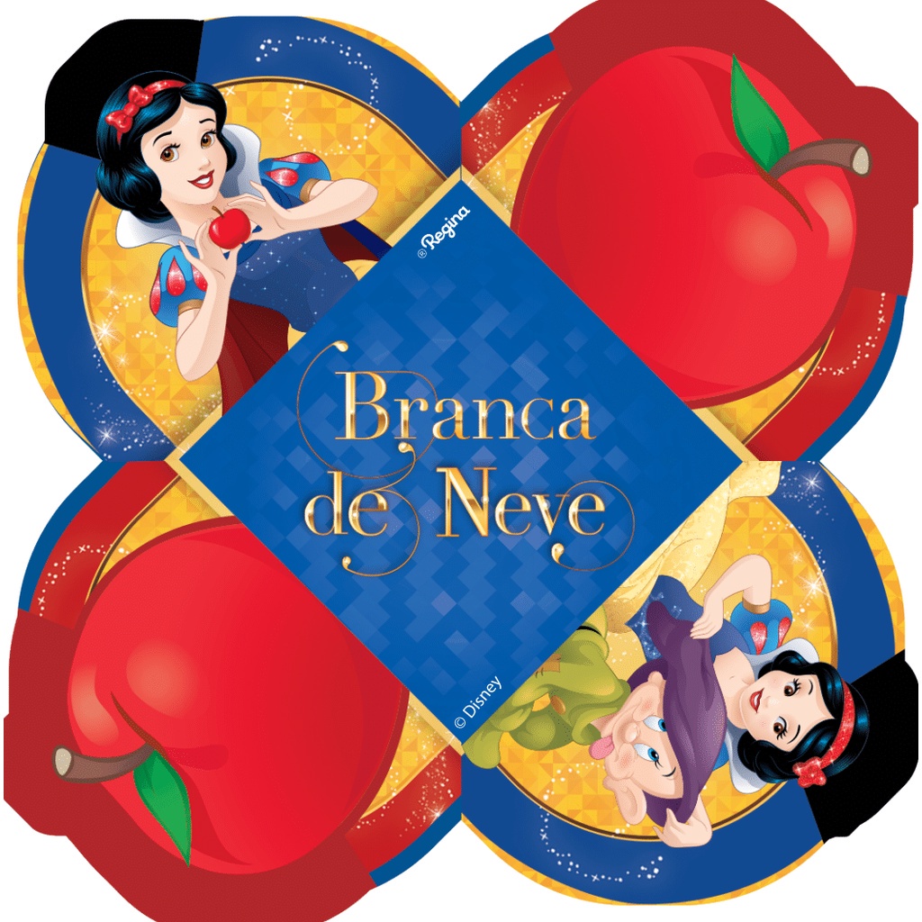 Branca De Neve Cut - 12 Displays De Festa De 20cm Totens