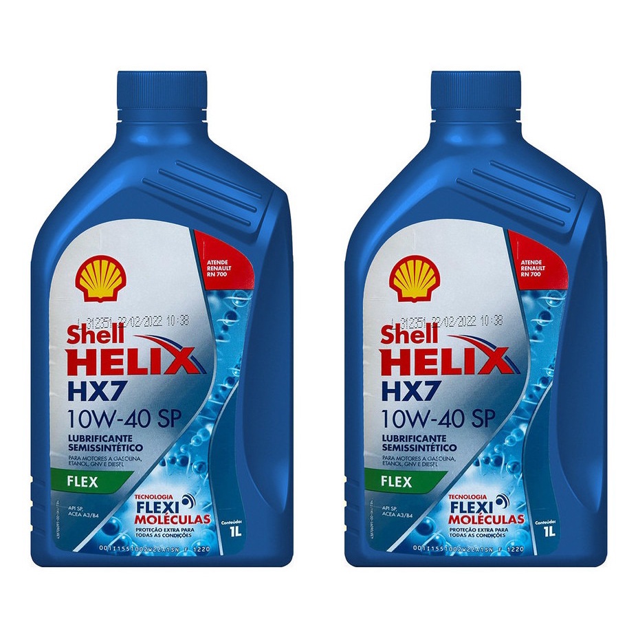 Kit 2 Shell 10w40 Hx7 Helix Semissintético | Shopee Brasil