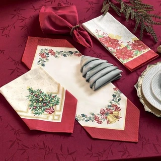 Kit 6 Guardanapos De Tecido Especial Natal 50x50cm Karsten
