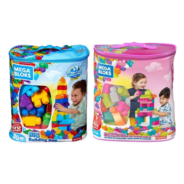 Mega Blocos de Encaixe, Blocos de Montar Infantil com Bolsa Plastica e -  Imagine Brinquedos