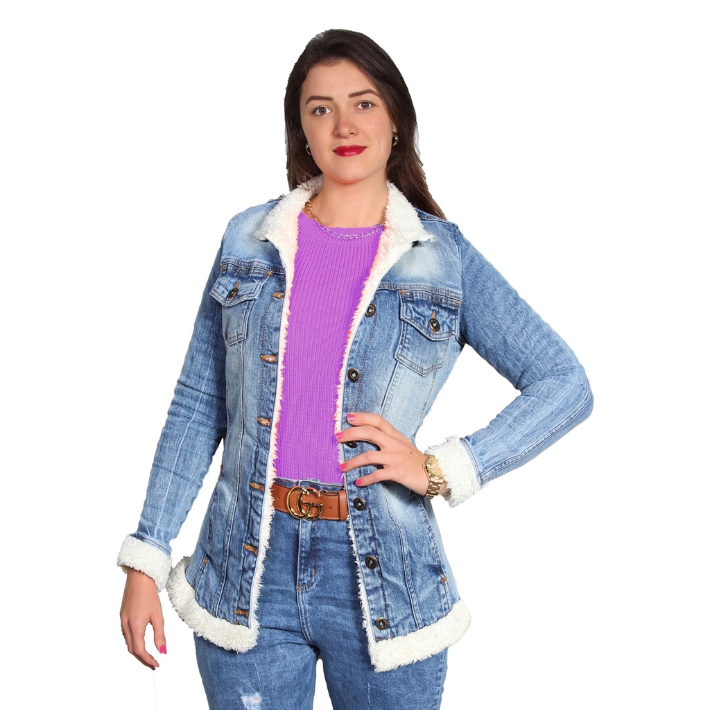 Jaqueta best sale jeans grossa