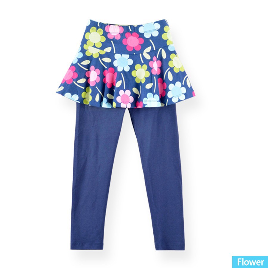 Calça Legging Infantil Feminina Com Saia Para Meninas De 3-11 Anos