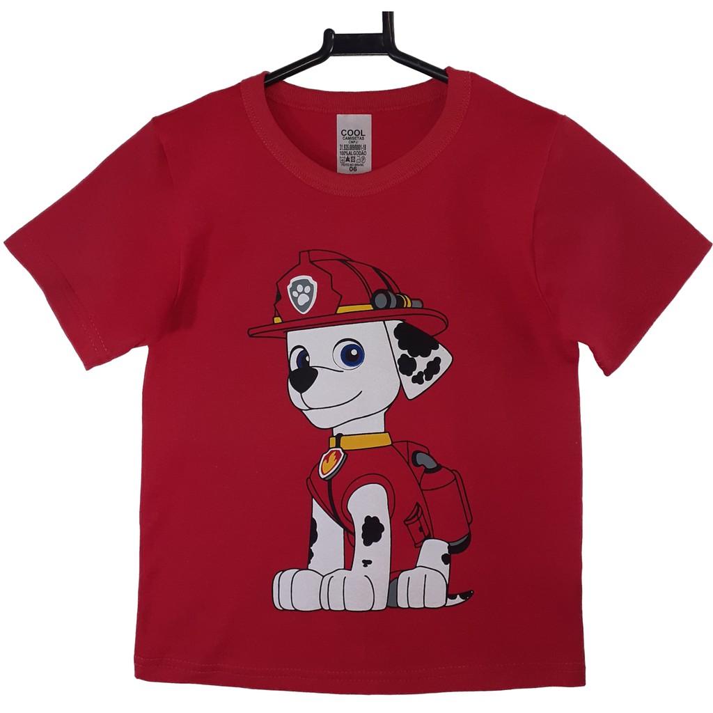 Camiseta Camisa Patrulha Canina Desenho Infantil Cachorro