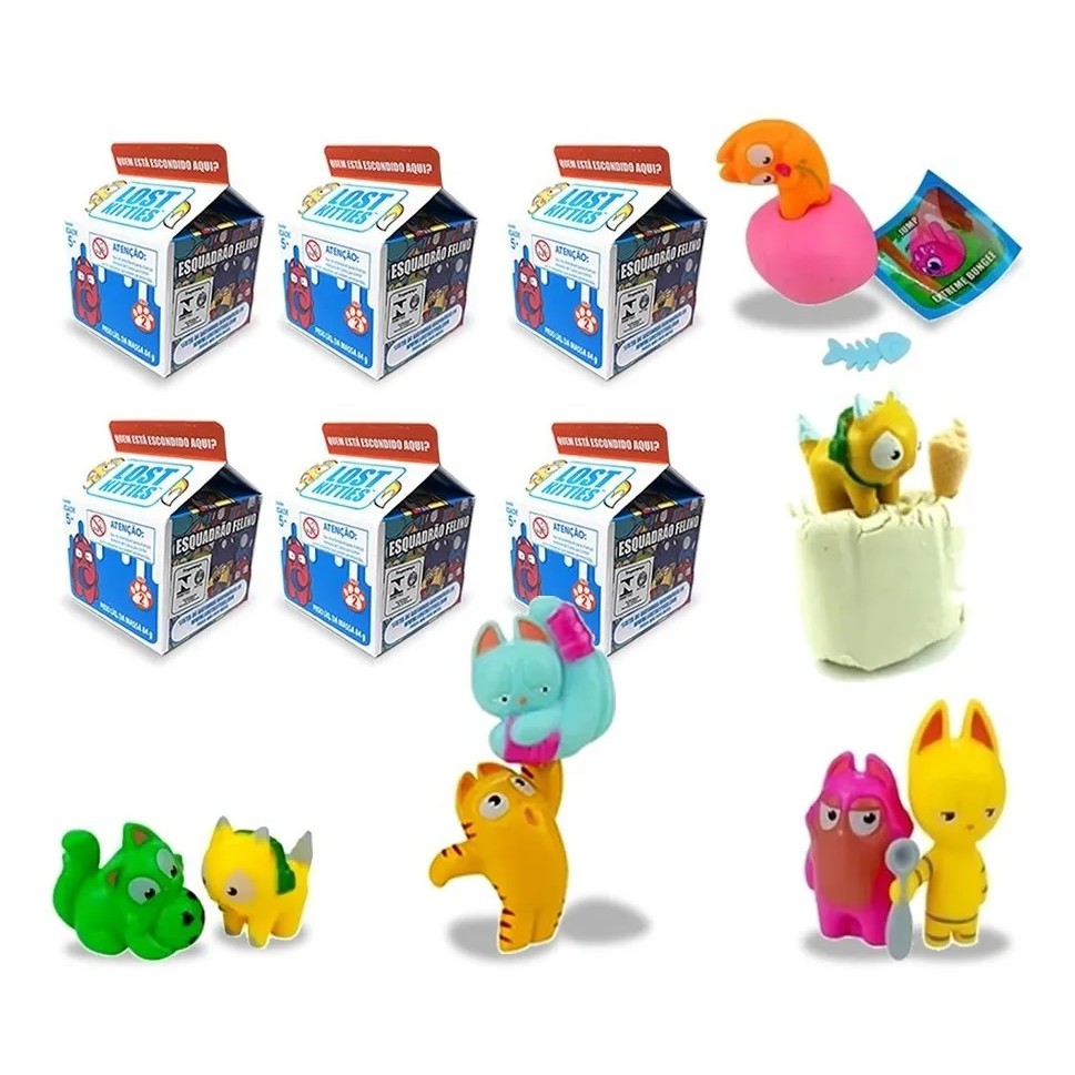 Kit Com 6 Lost Kitties Surpresa Kit Twins Série 2 - Caixinha Surpresa ...