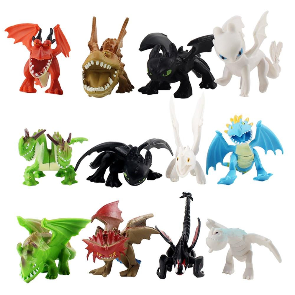 12 Bonecos Como Treinar Seu Dragão Coleção Banguela Filme | Shopee Brasil