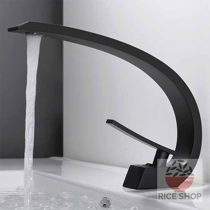 Torneira De Mesa Misturador Monocomando Banheiro Black Matte Design Ondas do Mar 32