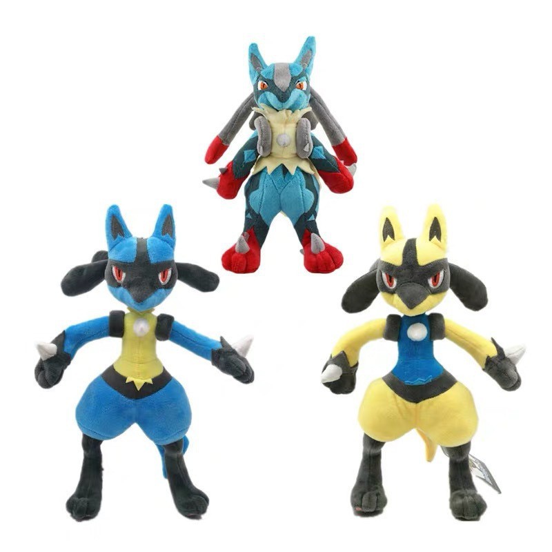 < Available > 25CM 30CM Pokémon Lucario Plush Toy Doll Stuffed Soft Toys for Children Birthday