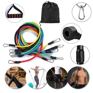 Kit 11 Elástico Extensor Treino Academia Exercícios Em Casa Band Home Fit Musculação Forte