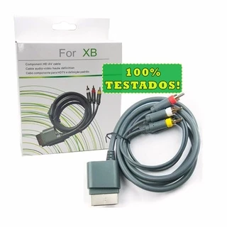 Cabo Av Audio E Video Composto Xbox 360 S Slim Arcade c/ Nota Fiscal