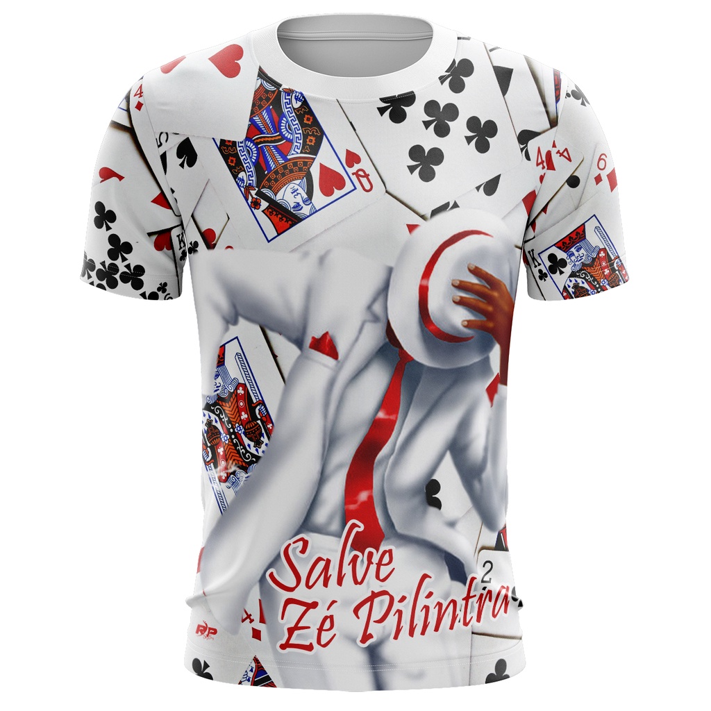 Camisa Religiosa Zé Pilintra com oração Umbanda