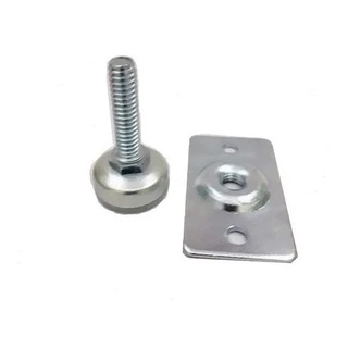 Sapata Niveladora 1/4 20mm Com Chapa 04 Unidades