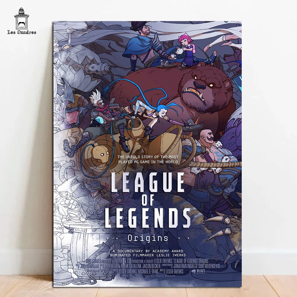 Quadro Decorativo League of Legends LoL Origins Quarto e Sala