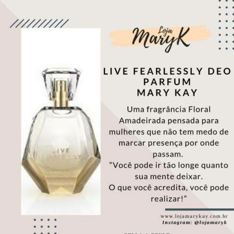 Perfume live fearlessly online mary kay