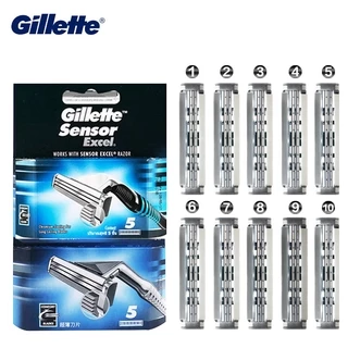 10 Pcs Gillette Sensor Excel Lâminas De Barbear De Segurança Para Homens Com A Mesma Série De