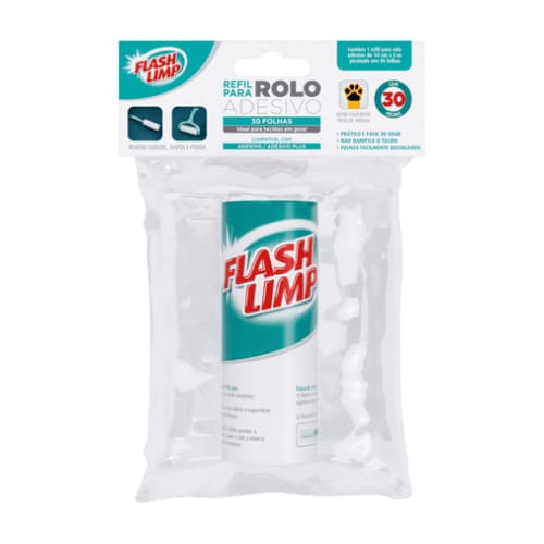 Refil p/ Rolo Adesivo (1 Peça) 30 folhas Flash Limp CST0078