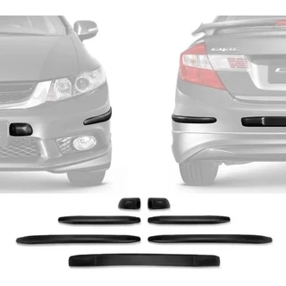 Kit Protetor Para-choque Borrachão Honda Fit City Civic Crv