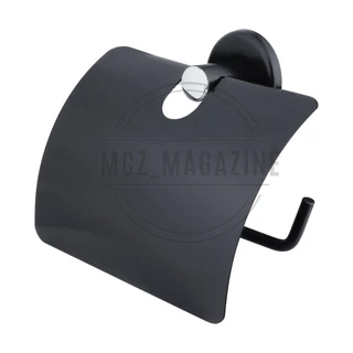 Porta Papel Higiênico ( papeleira BLACK) em Aço Inox e fixação dupla PRETO FOSCO