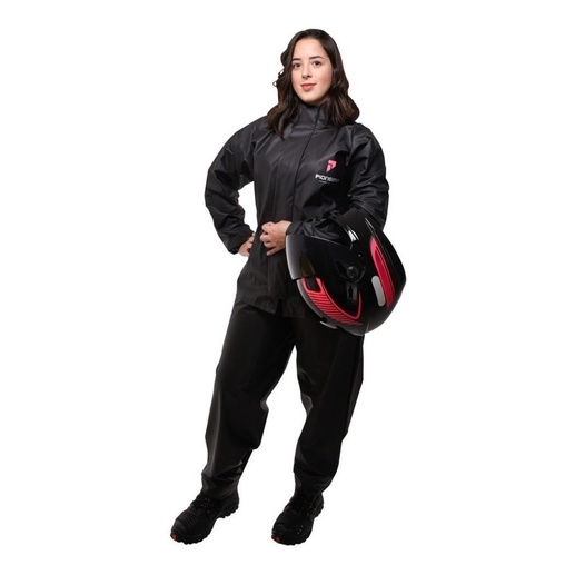 Capa Chuva Feminina Pioneira Pvc Combate Gola Alta Moto