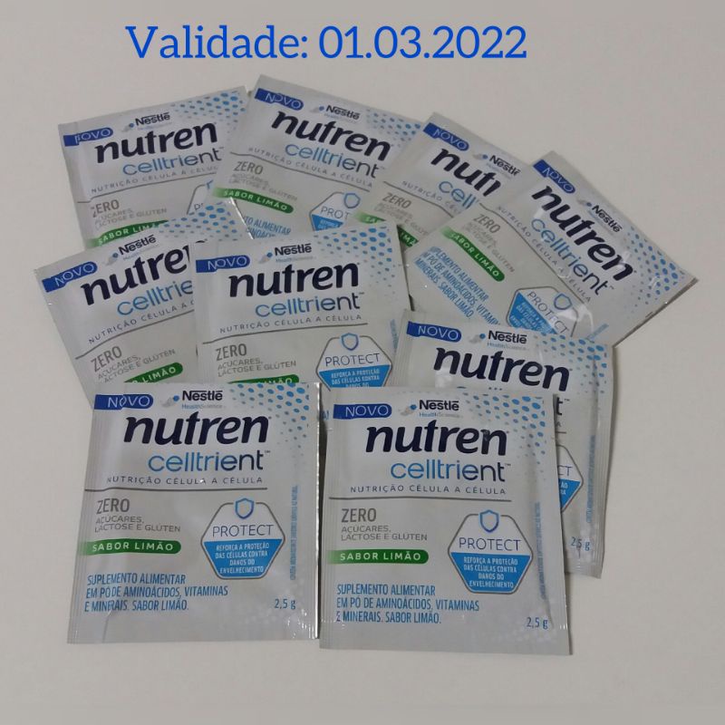 30 Sachês Suplemento Alimentar Celltrient Protect Nutren Sabor Limão ...