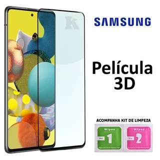Película Samsung Galaxy 3D FULL A01 A02, A10s, A10,A11,A12, A51, A20, A20s,A21s,A31, A50s, A30s, A31, A22, A30, A21, A21s, A70, A71, A01 Core, S20, S21 - Cobre a Tela