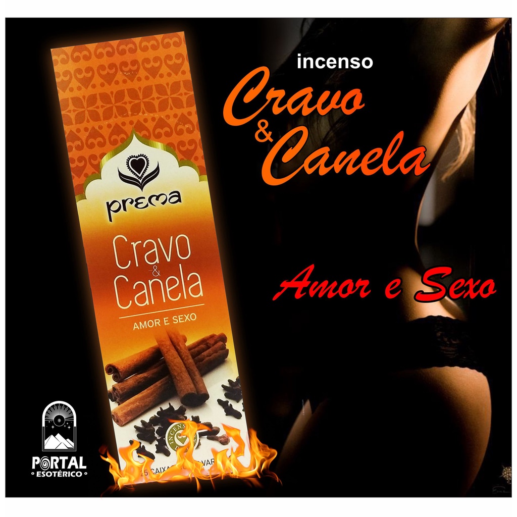 Incenso Indiano Cravo e Canela | Amor e Sexo | Incenso de vareta | Prema |  7 Varetas Perfumadas | Shopee Brasil