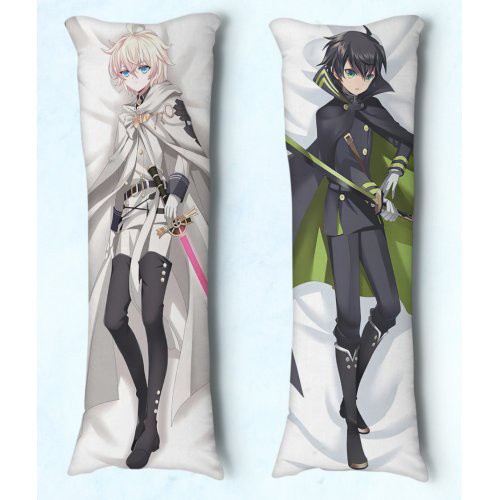 Travesseiro de Abracar Body Pillow Dakimakura Tam 90X30 Anime Owari no Seraph Yuichiro e Mikaela 02 Shopee Brasil