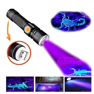 Lanterna Led Potente Luz Ultravioleta Negra Uv T6 Escorpião
