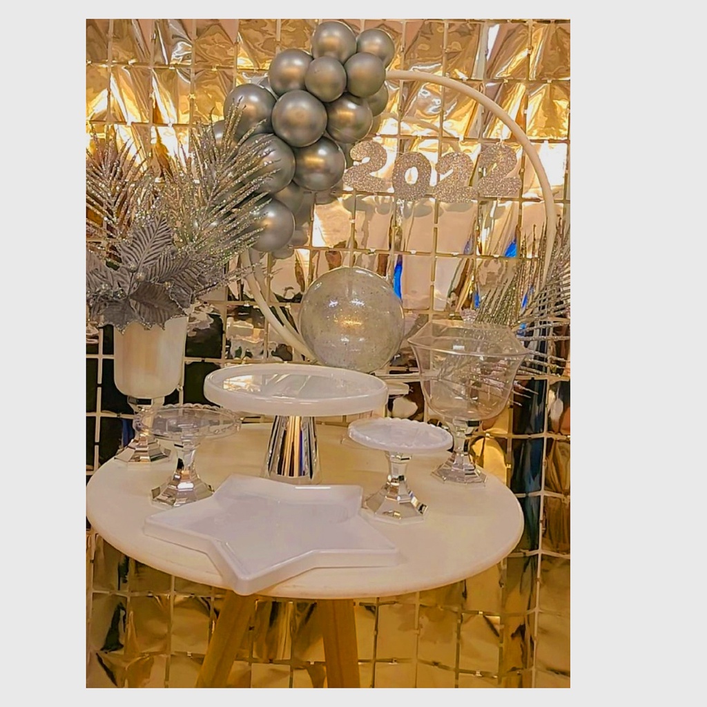 Kit Festa LUXO 6 PÇS luxo boda de prata casamento noivado ano novo decoracao de batizado