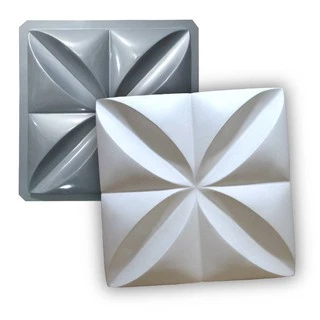Forma 3d Placas 3d cimento Luxo Pétalas 35,5 X 35,5 Decoração Artesanato Moderno Fácil Desmoldante