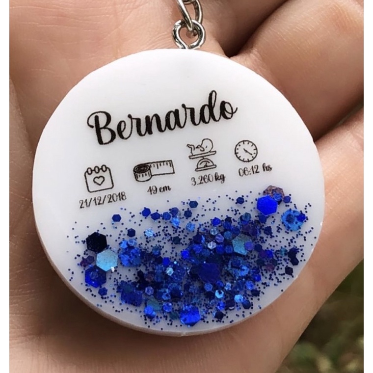 Chaveiro Redondo Personalizado em Resina | Shopee Brasil