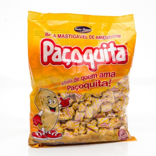 Bala Mastigável De Amendoim Paçoquita 600gr - Santa Helena