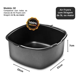 Forma Assadeira Cesto Air Fryer Fritadeira Todas As Marcas