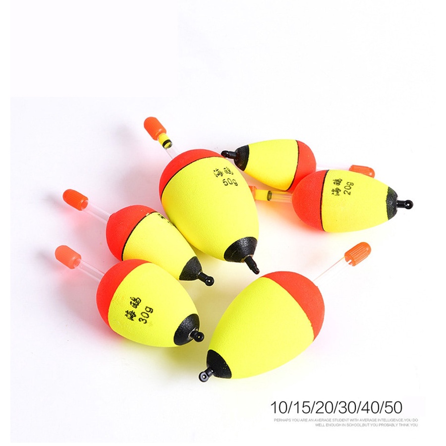 10Pcs/lot EVA Fishing Floats Set Sea Fish Float 10g-50g Bobber Night ...