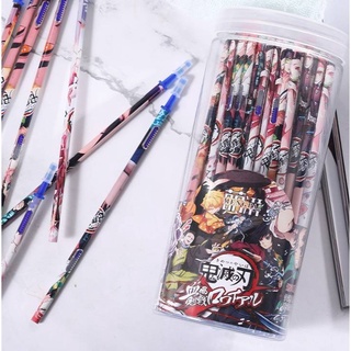 12 cores demon slayer kimetsu não yaiba anime rotativa pastel óleo lápis  colorido graffiti caneta para