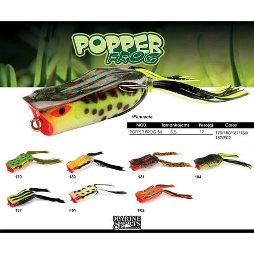 Isca Artificial Popper Frog 55 Original para Traíra.
