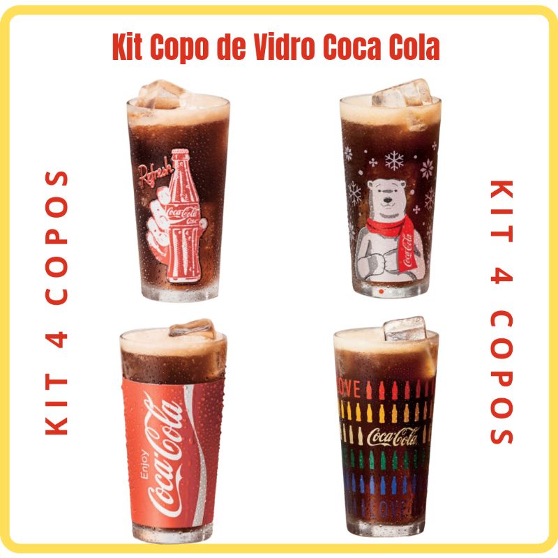 Jogo Com 6 Copos Americanos Linha Do Tempo Coca-cola - Loja Coisaria -  Presente com ideias