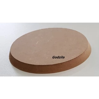 Base Oval em MDF cru 25x14cm chanfrado 9mm de espessura