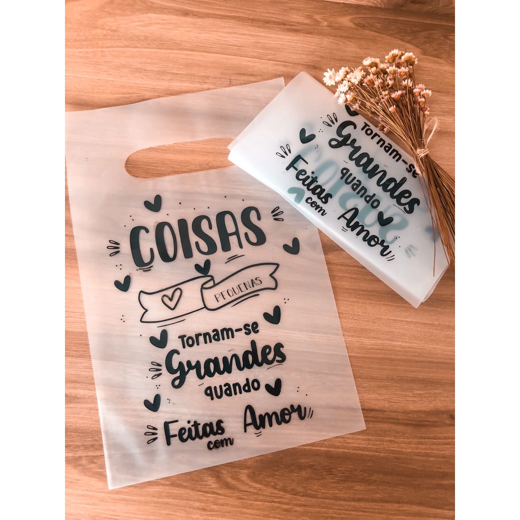 Sacola Criativa Com Frases 10 Und | Shopee Brasil