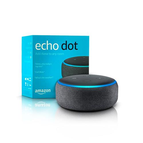 Echo Dot 3rd Gen com asistente virtual Alexa heather gray