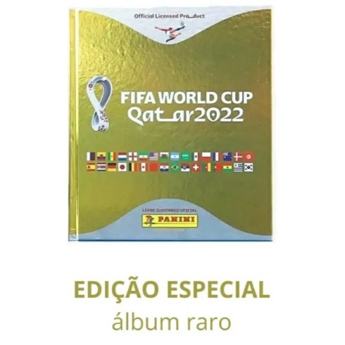 Kit Album Dourado com todas as figurinhas da copa 2022 mais 20 Legendes  Bordô Originais Panini - Álbum de Figurinhas - Magazine Luiza